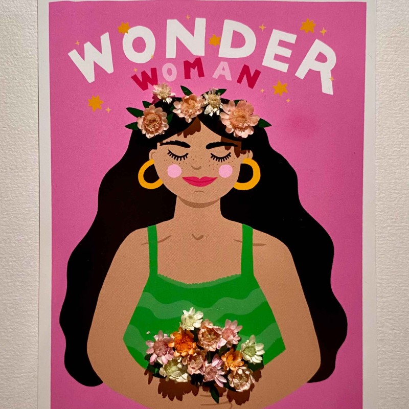 Carte Wonder Woman Flower